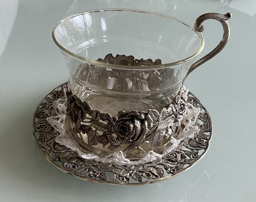 Silber teetassen mit - silber,